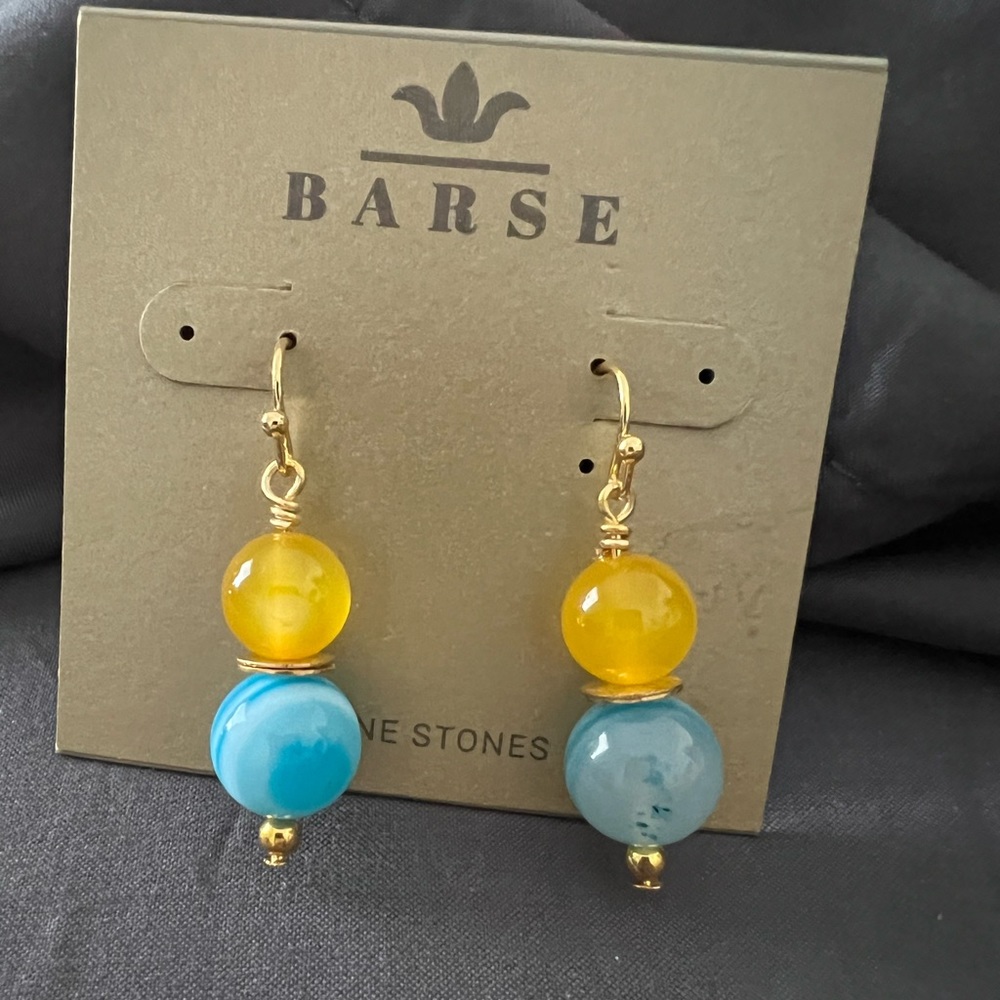 NWT Barse semi-precious earrings.